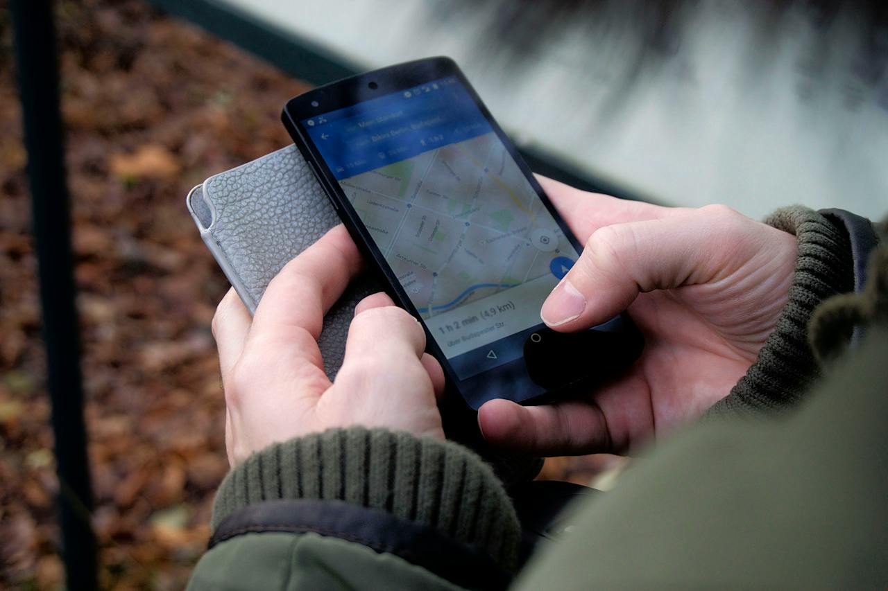 A person is using an app on mobile